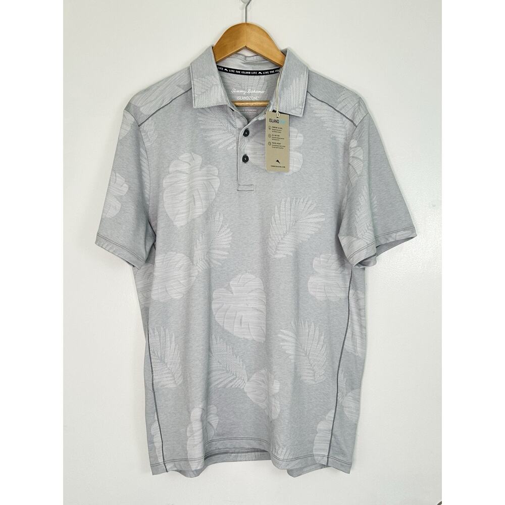 Tommy Bahama IslandZone Men’s Polo Golf Shirt Hawaiian Print Size Medium NWT